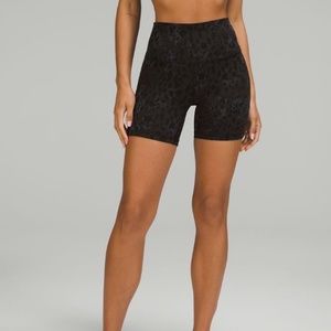 Black Lululemon High-Rise Bike Shorts